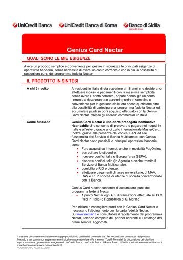 Genius Card Nectar - Scheda uso esterno last