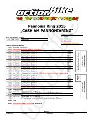 Pannonia Ring 2015 „CASH AM PANNONIARING“ 25.05.2015