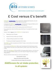 £ Cost versus £’s benefit