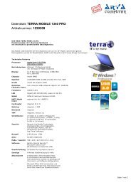 Datenblatt: TERRA MOBILE 1340 PRO ... - Arya Computer