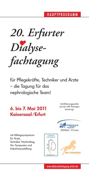 20. Erfurter Dialyse- fachtagung