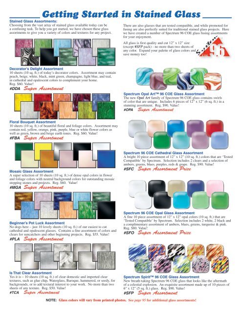 Glass Crafters Stained Glass Supplies Catalog