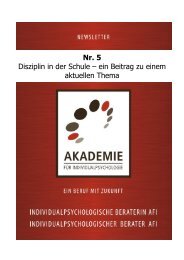 Nr. 5 Disziplin in der Schule - Akademie fÃ¼r Individualpsychologie