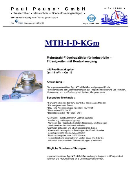 MTH-I-D-KGm - Paul Peuser GmbH