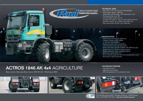 ACTROS 1846 AK 4x4 LANDWIRTSCHAFT - Paul Nutzfahrzeuge