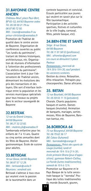 Guide des associations - Ville de Bayonne