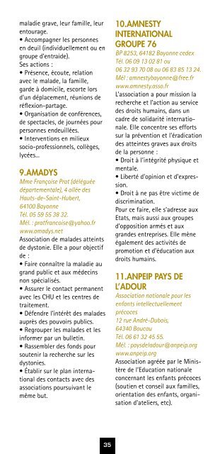 Guide des associations - Ville de Bayonne