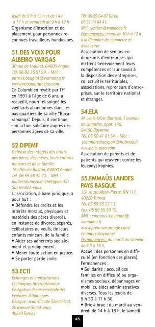 Guide des associations - Ville de Bayonne