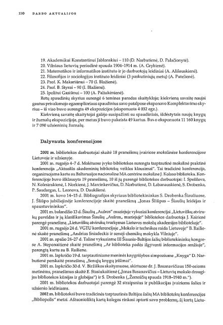 Lietuvos mokslų akademijos bibliotekos 2001-2002 m. darbo ataskaita