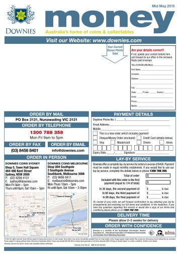 Mid-May Money 2015 ORDER FORM