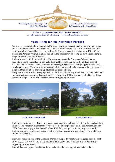 Vastu Home For One Australian Purushapdf Vedic Architecture