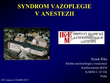 vazoplegickÃ½ syndrom