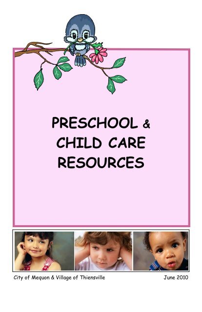 Preschool and Child Care Resources - Mequon-Thiensville School ...