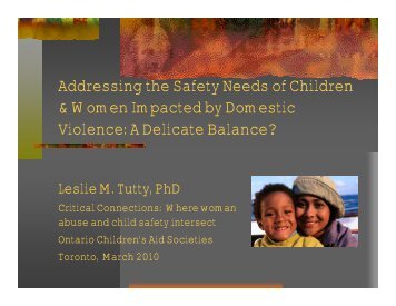 Addressing the Safety Needs of Children & Women Impacted by ...