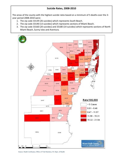 Suicide Rates, 2008-2010 - Miami-Dade County Health Department