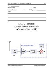 LAB-2 (Tutorial) Gilbert Mixer Simulation (Cadence SpectreRF ...