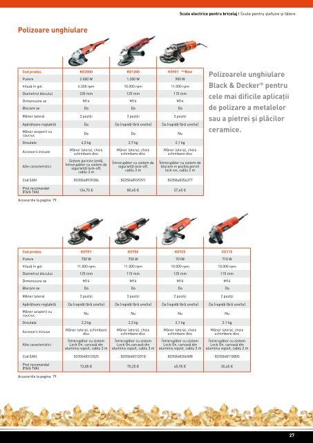 Catalog scule electrice și accesorii Black&Decker