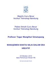 Profes MANAJ Maj Institut Pidato Institut sor Tog JEMEN ... - SBM ITB