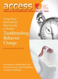 Toothbrushing Behavior Change - American Dental Hygienists ...