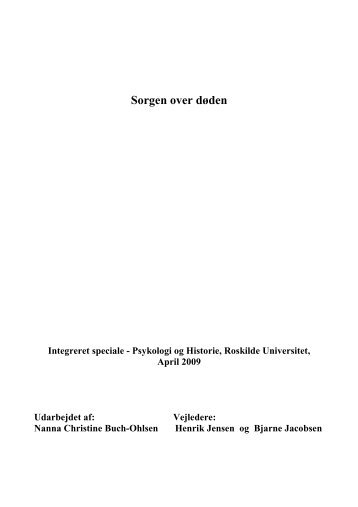 Pdf. Sorgen over dÃƒÂ¸den - Roskilde Universitet