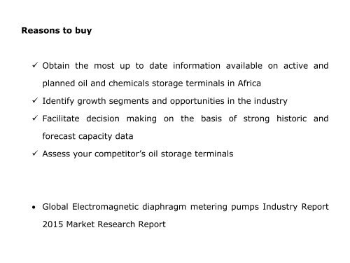 MarketMarket Oil and Chemicals Storage Industry Outlook Africa 2019  Research Store