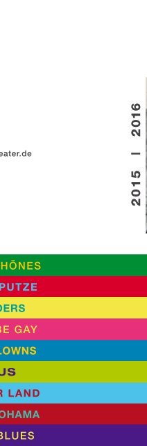 150 Jahre Gärtnerplatztheater - das Jahresheft der Spielzeit 2015/2016 www.gaertnerplatztheater.de