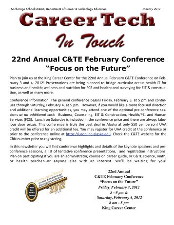 22nd Annual C&TE February Conference - Anchorage School District