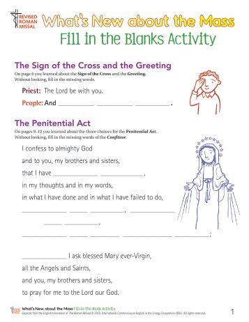 Fill in the Blanks Activity