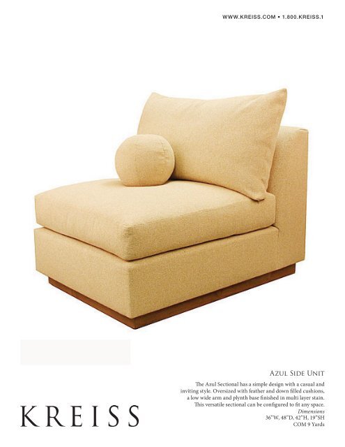 Azul Armless Loveseat - Kreiss