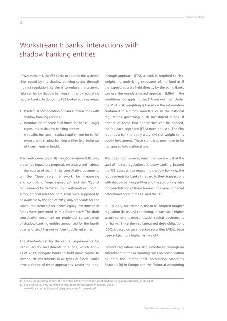 Regulation of shadow banking