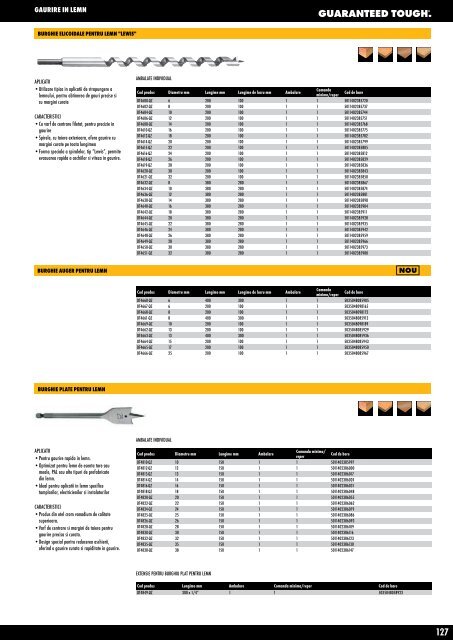 Catalog scule și accesorii profesionale DeWALT