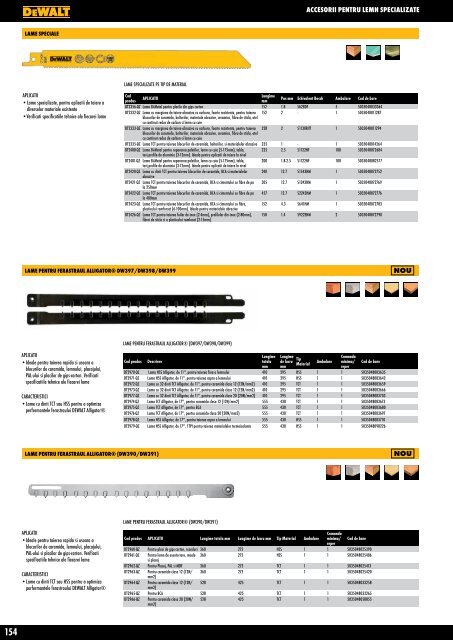 Catalog scule și accesorii profesionale DeWALT