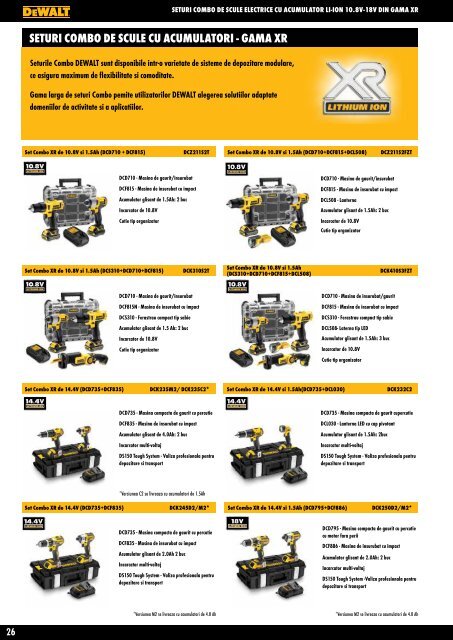 Catalog scule și accesorii profesionale DeWALT