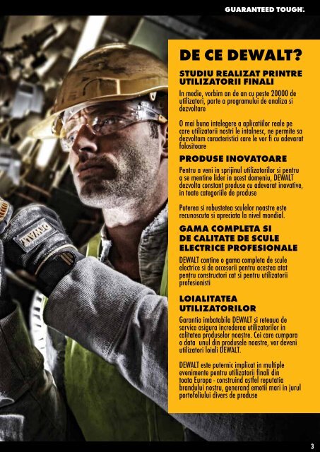 Catalog scule și accesorii profesionale DeWALT