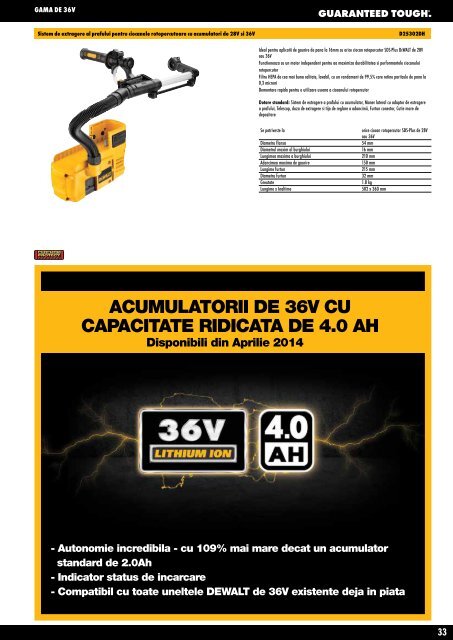 Catalog scule și accesorii profesionale DeWALT