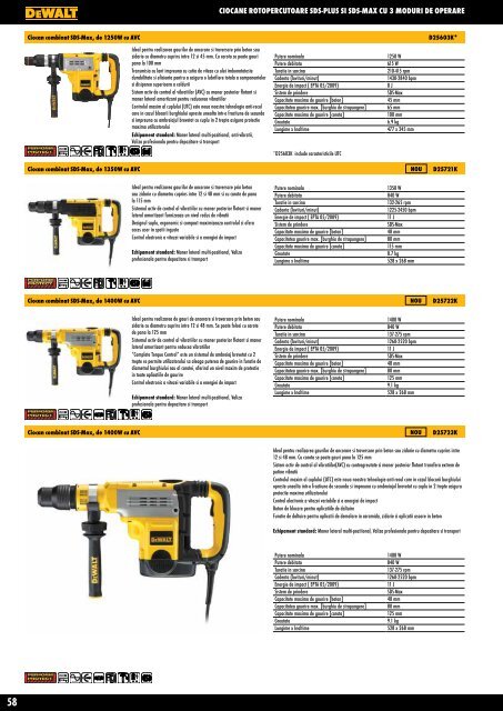 Catalog scule și accesorii profesionale DeWALT