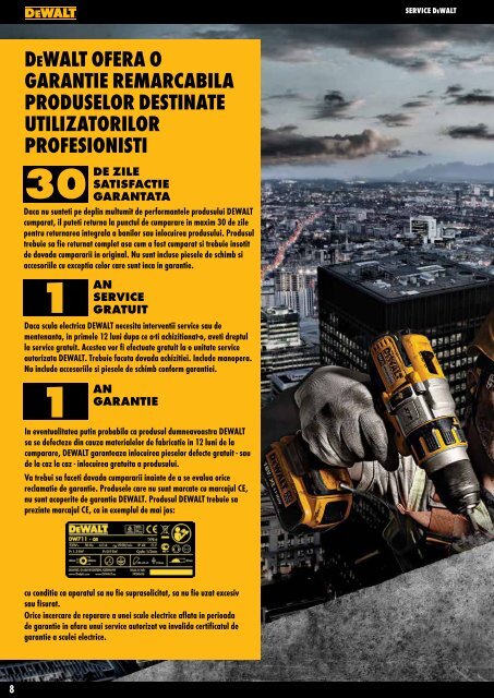 Catalog scule și accesorii profesionale DeWALT