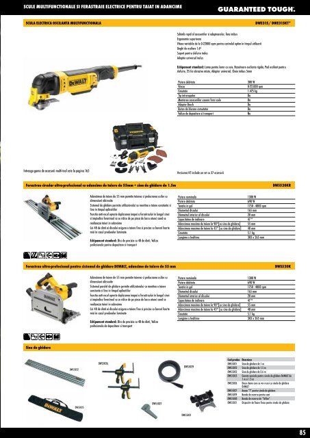 Catalog scule și accesorii profesionale DeWALT