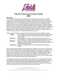 Top Ten Travel and Tourism Trends 2006 - Randall Travel Marketing