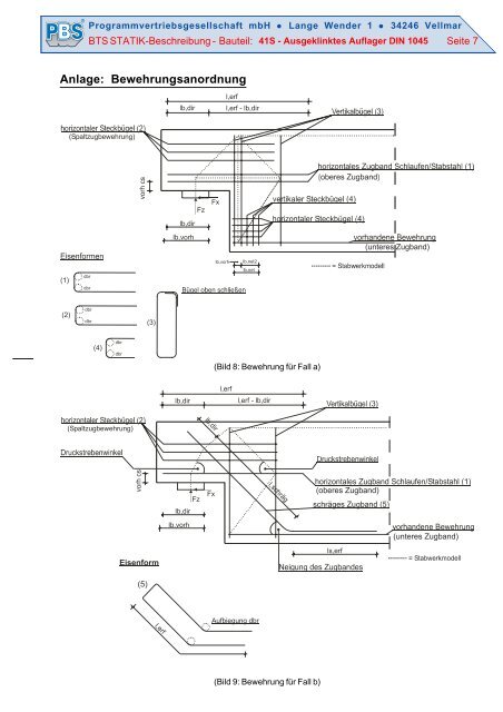 Ausgeklinktes Auflager DIN 1045-1 - PBS Programmvertriebs GmbH