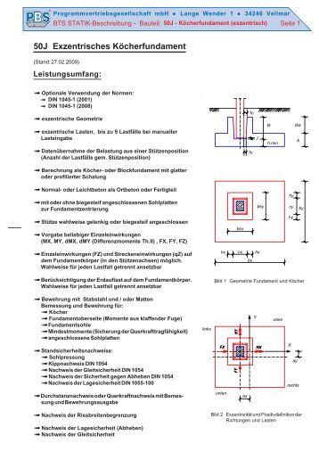 80I Zentrisches / Exzentrisches Einzelfundament