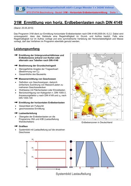 31m Ermittlung Von Horiz Erdbebenlasten Nach Din 4149