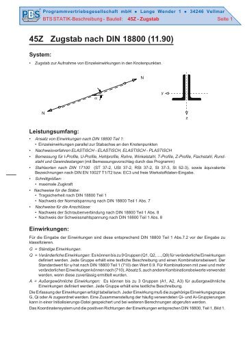 45Z Zugstab nach DIN 18800 (11.90)