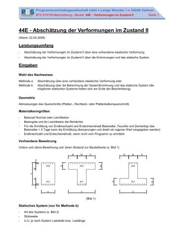 44E - Abschätzung der Verformungen im Zustand II