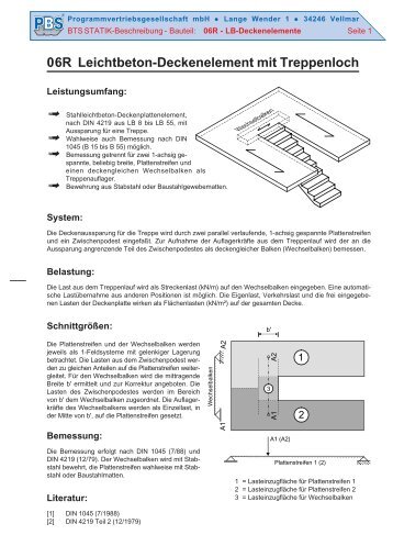 06R Leichtbeton-Deckenelement mit Treppenloch