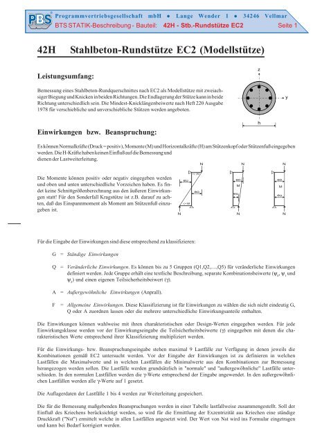 42H Stahlbeton-Rundstütze EC2 (Modellstütze)