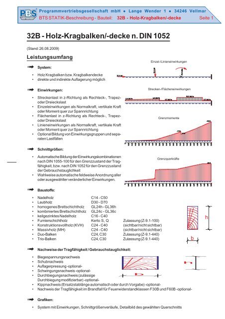 32B - Holz-Kragbalken - PBS Programmvertriebs GmbH