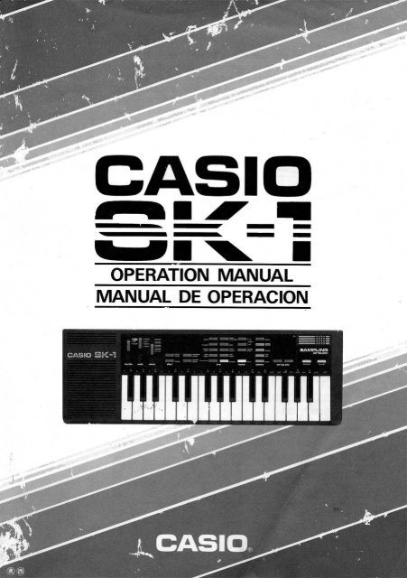 Casio SK-1 Keyboard Owner's Manual - Electro-music.com