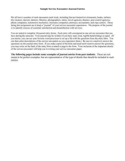 Examples of Journal Entries - Gremler.net