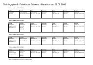 Trainingsplan 9. FrÃ¤nkische Schweiz - Marathon am 07.09.2008 ...